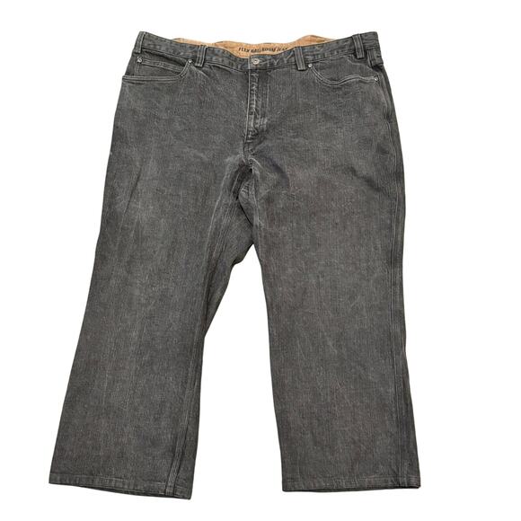 DULUTH Men's 46x30 Flex Ballroom Jeans‎ Gray Relaxed Fit Cotton Stretch Straight - Picture 2 of 11